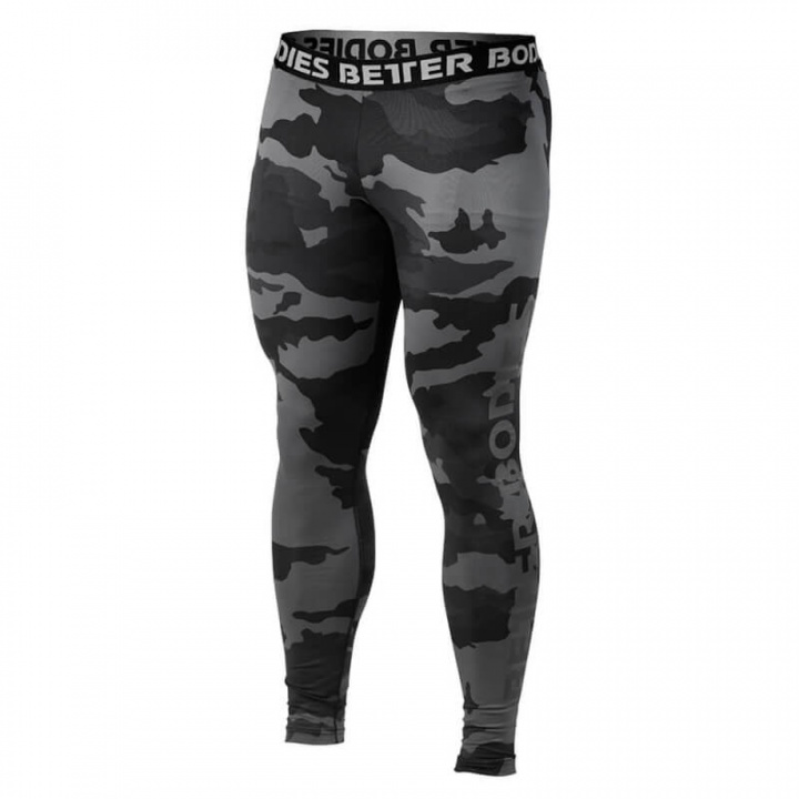 Sjekke Hudson Logo Tights, dark camo, Better Bodies hos SportGymButikken.no