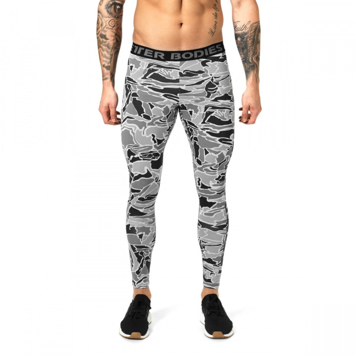 Sjekke Astor Tights, grey print, Better Bodies hos SportGymButikken.no