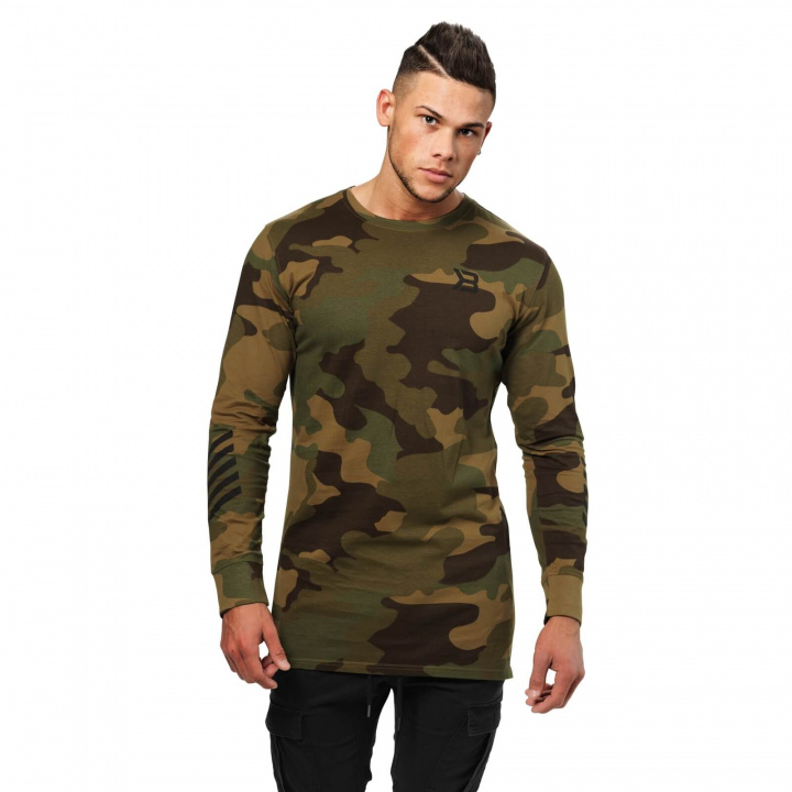 Sjekke Bronx Long Sleeve, military camo, Better Bodies hos SportGymButikken.no