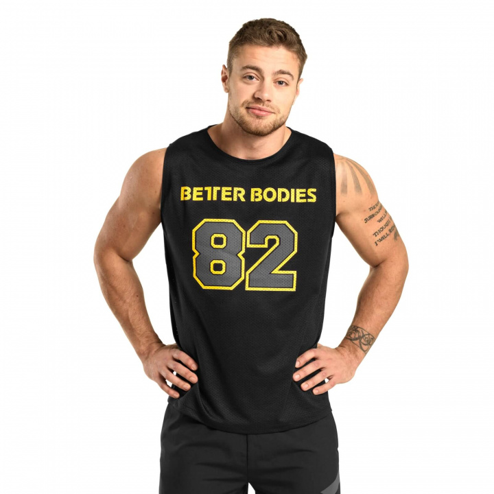 Sjekke Fulton Mesh Tank, black, Better Bodies hos SportGymButikken.no