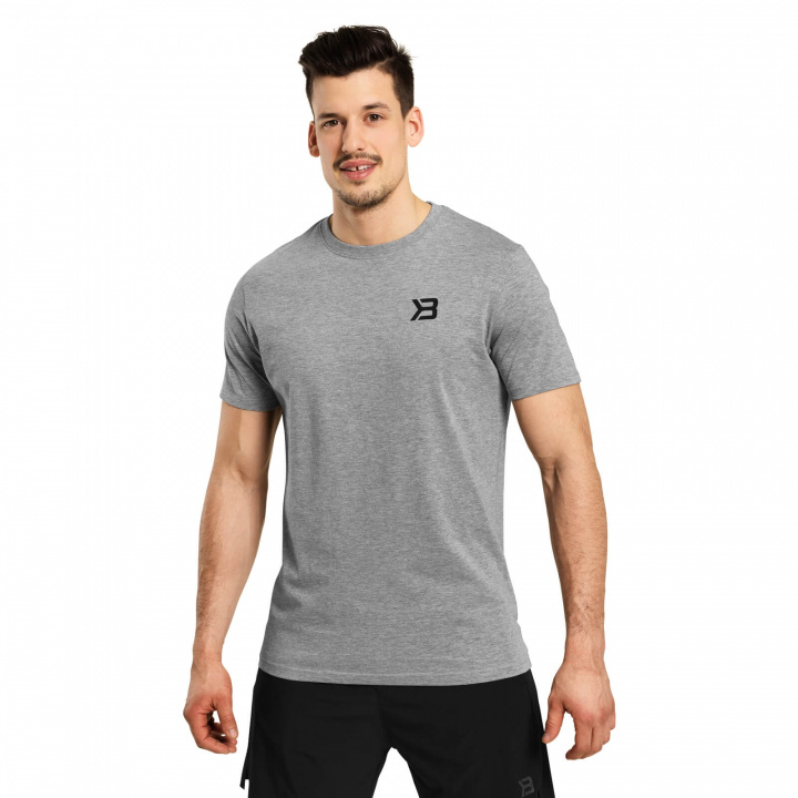 Sjekke Essential Tee, grey melange, Better Bodies hos SportGymButikken.no