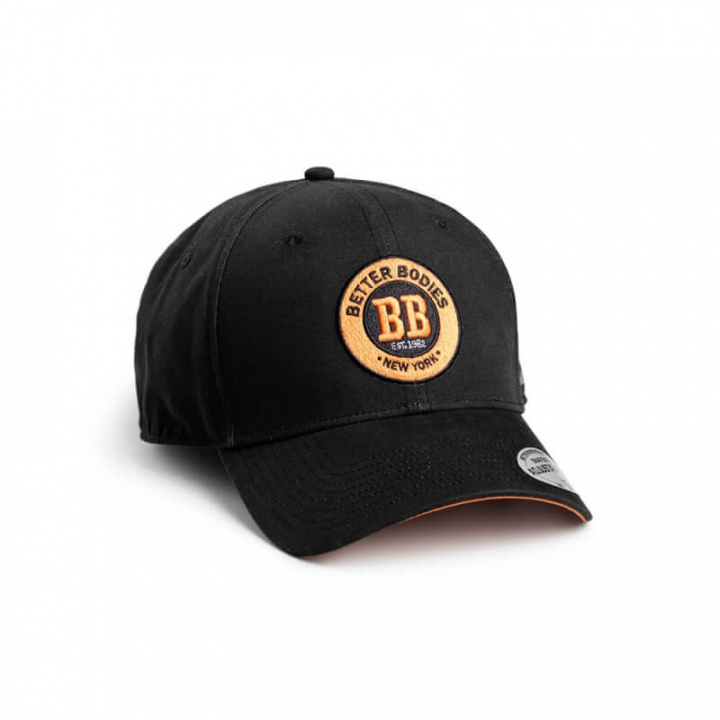 Sjekke Men's Baseball Cap, black/orange, Better Bodies hos SportGymButikken.no