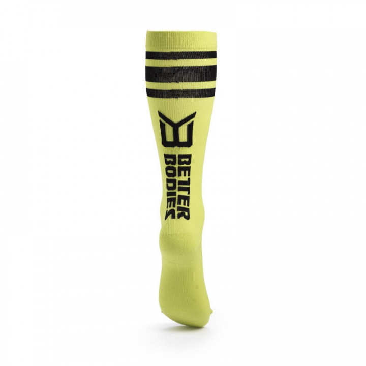 Sjekke Knee Socks, lime, Better Bodies hos SportGymButikken.no