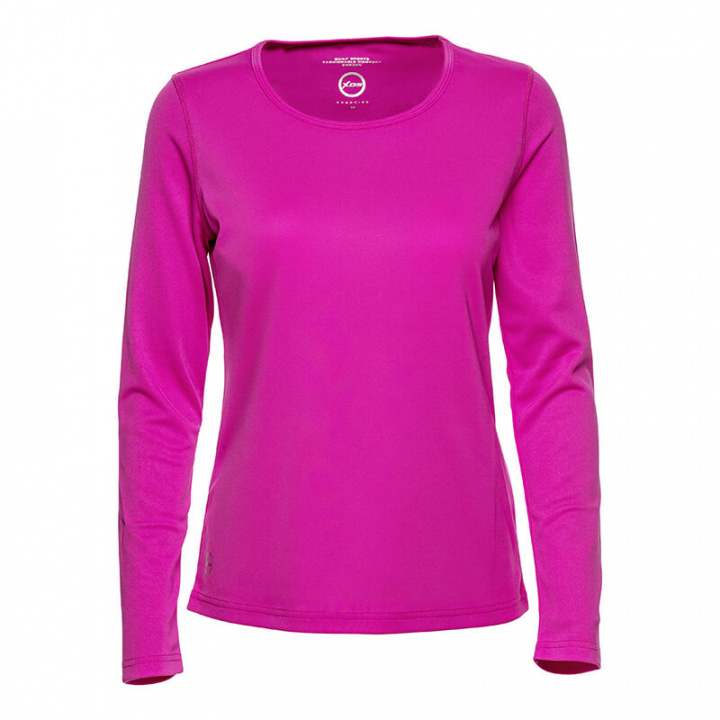 Sjekke Base L/S Tee, knockout pink, Daily Sports hos SportGymButikken.no