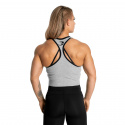 Rib Crop T-back, light grey melange, GASP