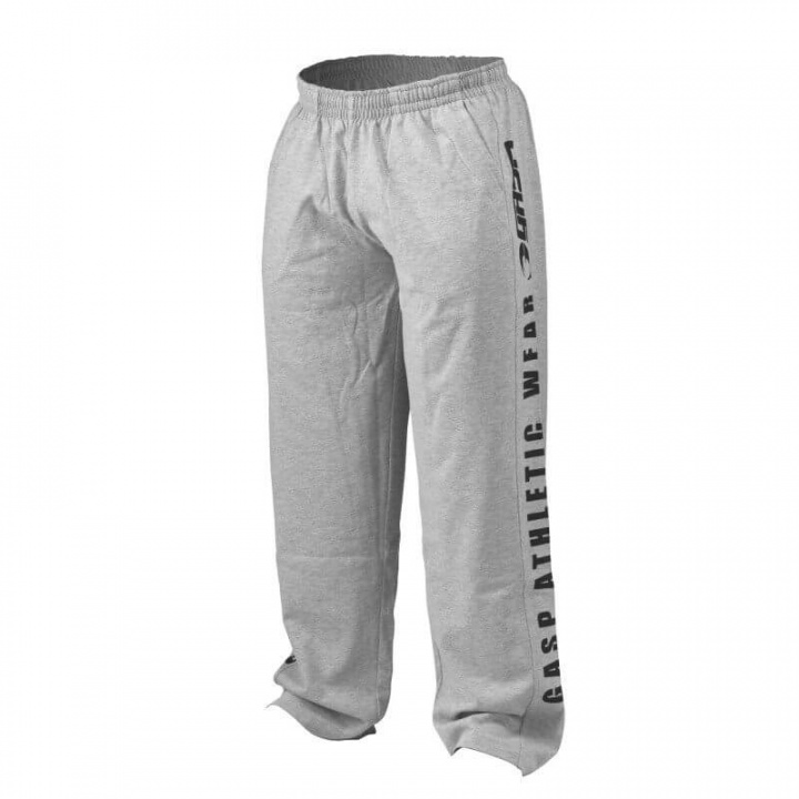 Sjekke Jersey Training Pant, grey melange, GASP hos SportGymButikken.no