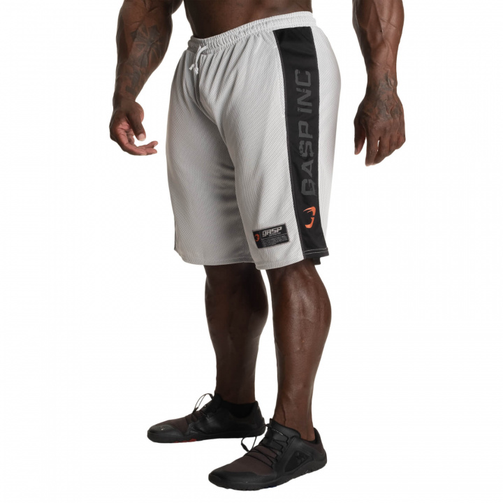 Sjekke NO1 Mesh Shorts, white/black, GASP hos SportGymButikken.no