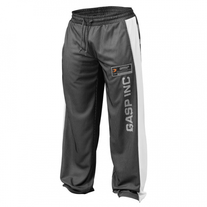 Sjekke No1 Mesh Pant, black/white, GASP hos SportGymButikken.no