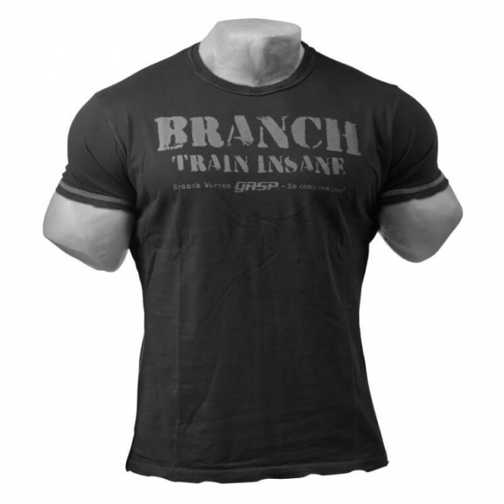 Sjekke BRANCH SPP Rough Tee, black, GASP hos SportGymButikken.no