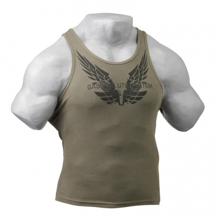 Sjekke Worn Out Rib Tank, wash green, GASP hos SportGymButikken.no