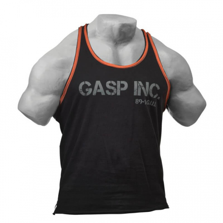 Sjekke Division Jersey Tank, black/flame, GASP hos SportGymButikken.no