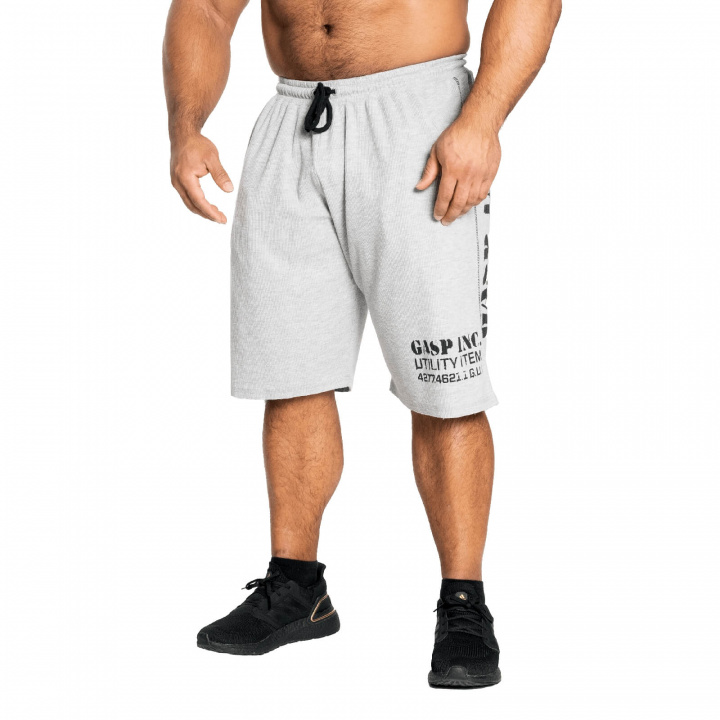 Sjekke Thermal Shorts, grey melange, GASP hos SportGymButikken.no