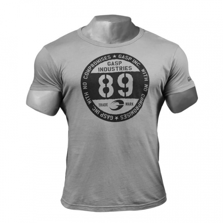 Sjekke Division Jersey Tee, wash grey, GASP hos SportGymButikken.no