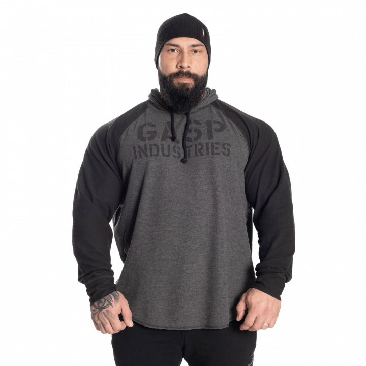 Sjekke L/S Thermal Hoodie, graph melange, GASP hos SportGymButikken.no