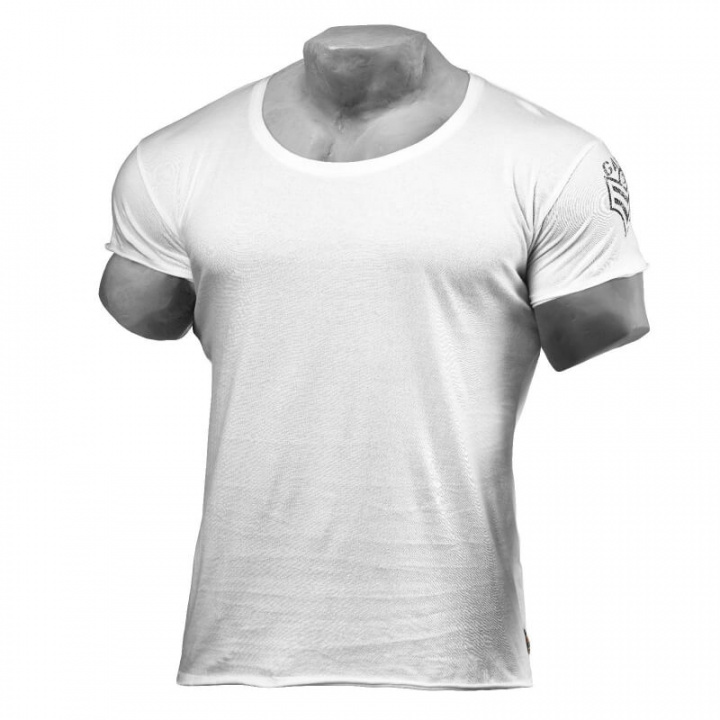 Sjekke Broad Street Tee, white, GASP hos SportGymButikken.no