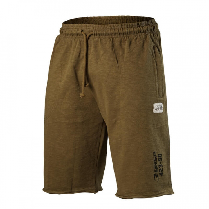 Sjekke Throwback Sweatshorts, military olive, GASP hos SportGymButikken.no