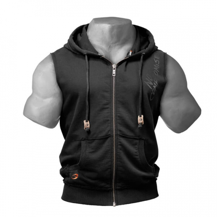 Sjekke No Compromise S/L Hood, wash black, GASP hos SportGymButikken.no