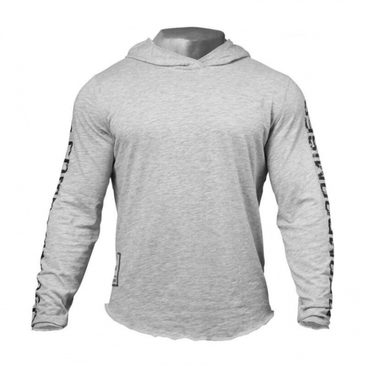 Sjekke No Compromise Hood, grey melange, GASP hos SportGymButikken.no