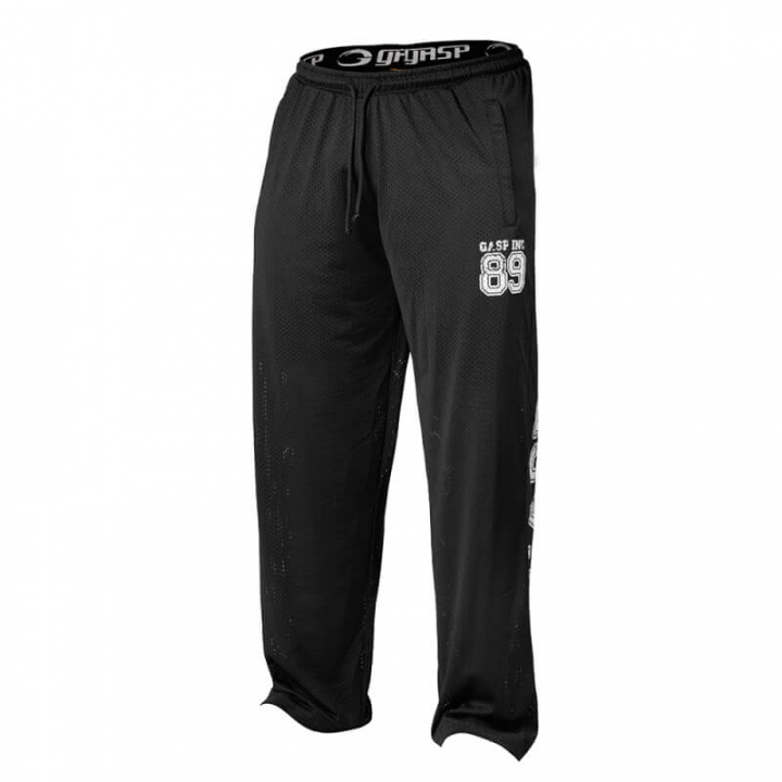 Sjekke Mesh Pants, black, GASP hos SportGymButikken.no