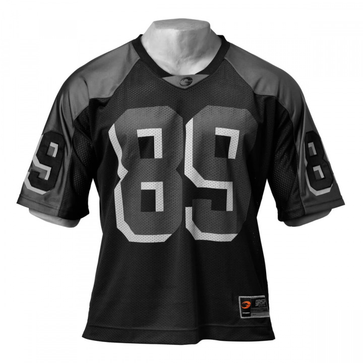 Sjekke Football Tee 3, black/grey, GASP hos SportGymButikken.no