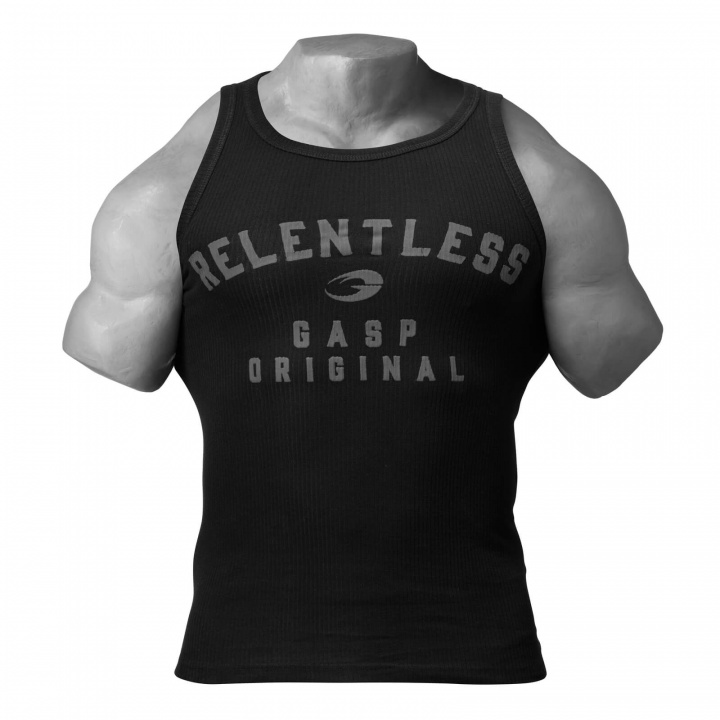 Sjekke Relentless Tank, black, GASP hos SportGymButikken.no