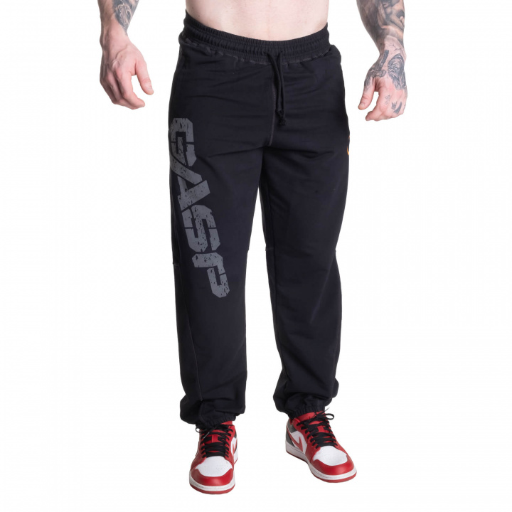 Sjekke Vintage Sweatpants, black, GASP hos SportGymButikken.no