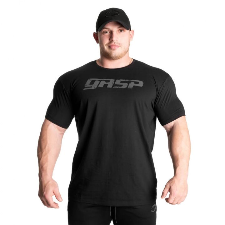 Sjekke Legacy Gym Tee, black, GASP hos SportGymButikken.no