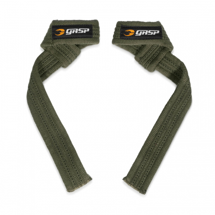 Sjekke GASP Lifting Straps, green/black, GASP hos SportGymButikken.no