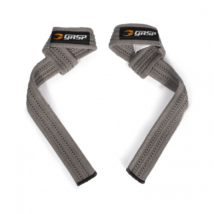 Sjekke GASP Lifting Straps, grey/black, GASP hos SportGymButikken.no