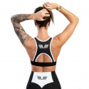 Black & White Swirl Sports Bra, black/white, Gavelo