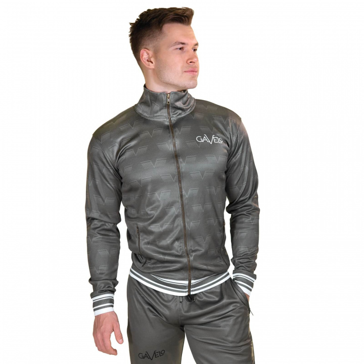 Sjekke Track Jacket, carbon grey, Gavelo hos SportGymButikken.no