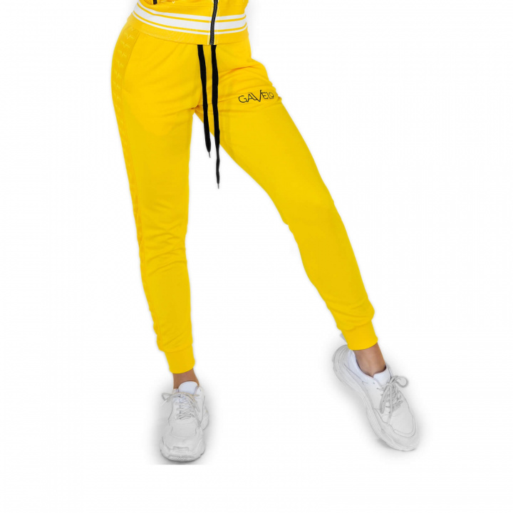 Sjekke Track Pants, lemon, Gavelo hos SportGymButikken.no