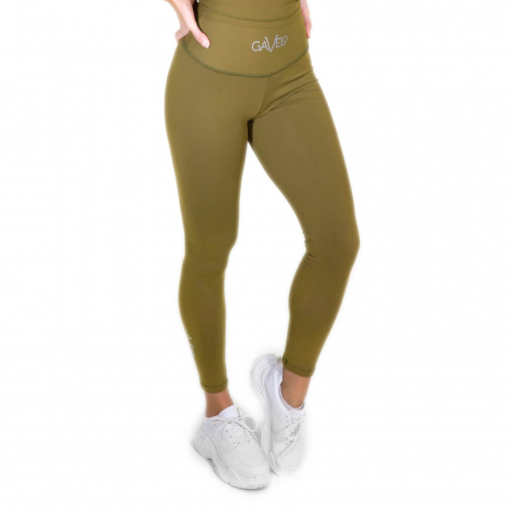 Sjekke POP Scrunch Tights, army green, Gavelo hos SportGymButikken.no