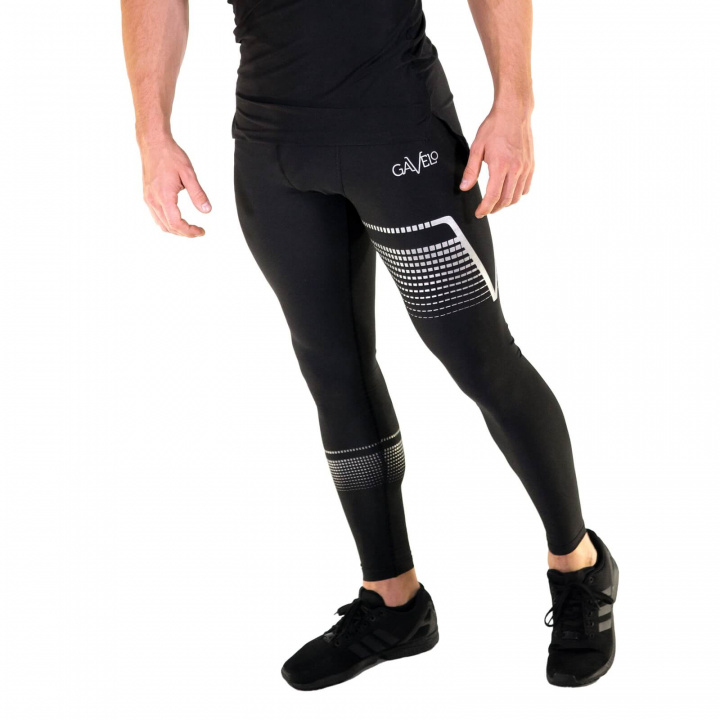 Sjekke Titan Compression Tights, black, Gavelo hos SportGymButikken.no