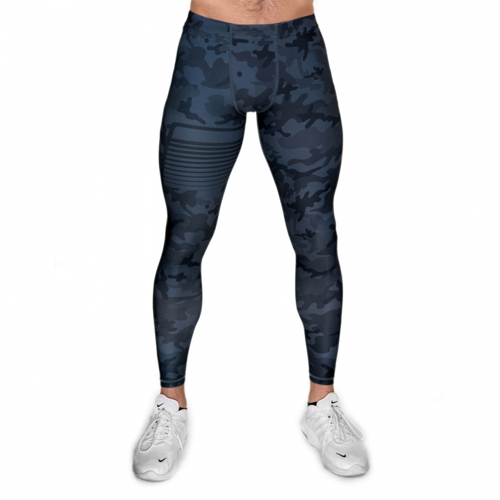 Sjekke Sniper Compression Tights, camo blue, Gavelo hos SportGymButikken.no