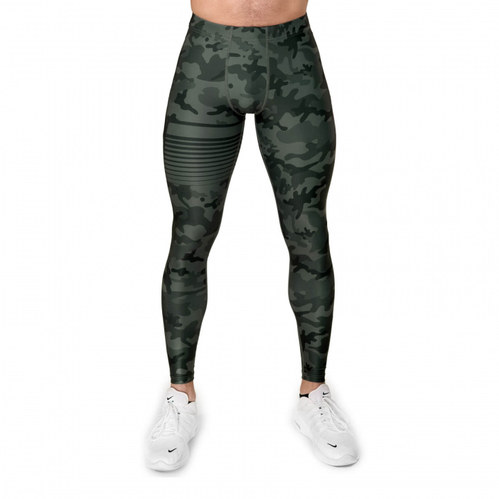 Sjekke Sniper Compression Tights, camo green, Gavelo hos SportGymButikken.no