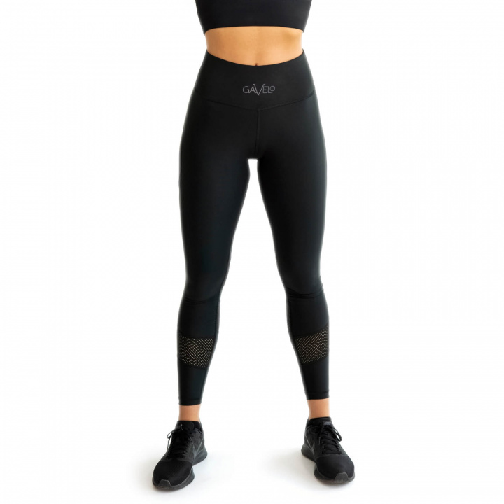 Sjekke Mesh Swirl Tights, black, Gavelo hos SportGymButikken.no