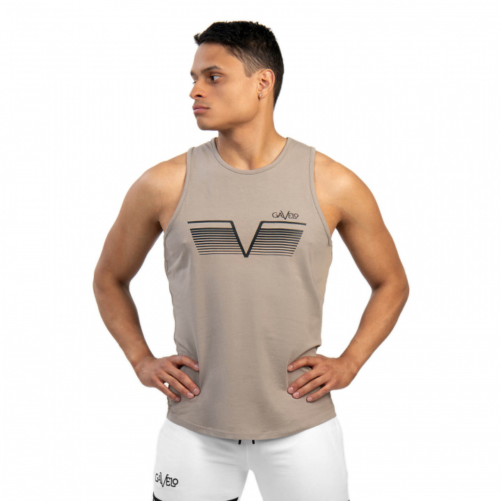 Sjekke Amplify Tank, beige, Gavelo hos SportGymButikken.no