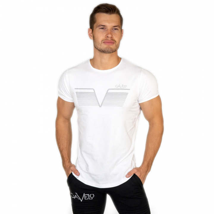 Sjekke Sports Tee, white, Gavelo hos SportGymButikken.no