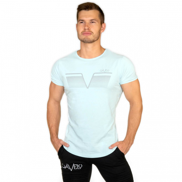 Sjekke Sports Tee, chloride blue, Gavelo hos SportGymButikken.no