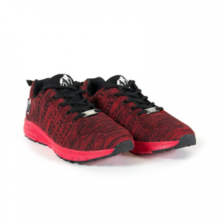 Sjekke Brooklyn Knitted Sneakers, red/black, Gorilla Wear hos SportGymButikken.n