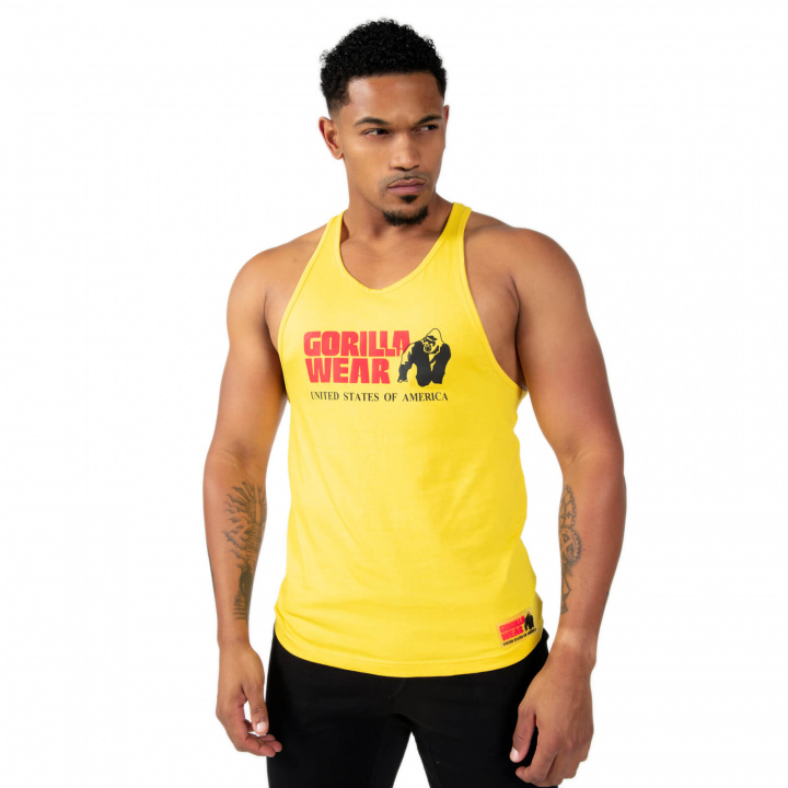 Sjekke Classic Tank Top, gul, Gorilla Wear hos SportGymButikken.no