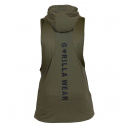 Lawrence Hooded Tank Top, army green, Gorilla Wear