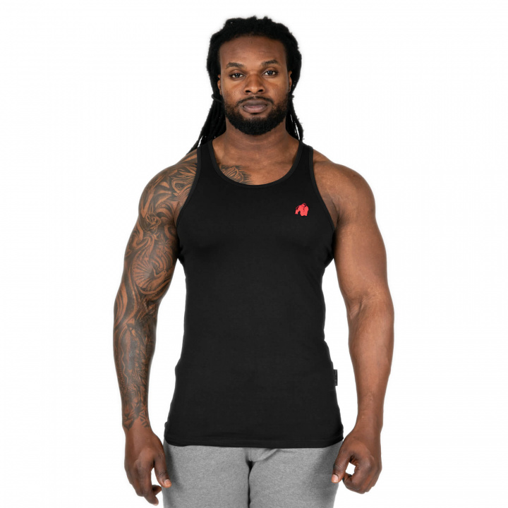 Sjekke Adams Stretch Tank Top, black, Gorilla Wear hos SportGymButikken.no