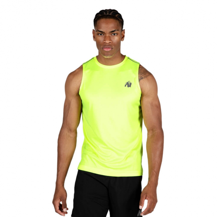 Washington Tank Top, neon yellow, Gorilla Wear i gruppen Herreklær / Overdeler / Singleter hos Sportgymbutikken.no (GW-90139-200r)