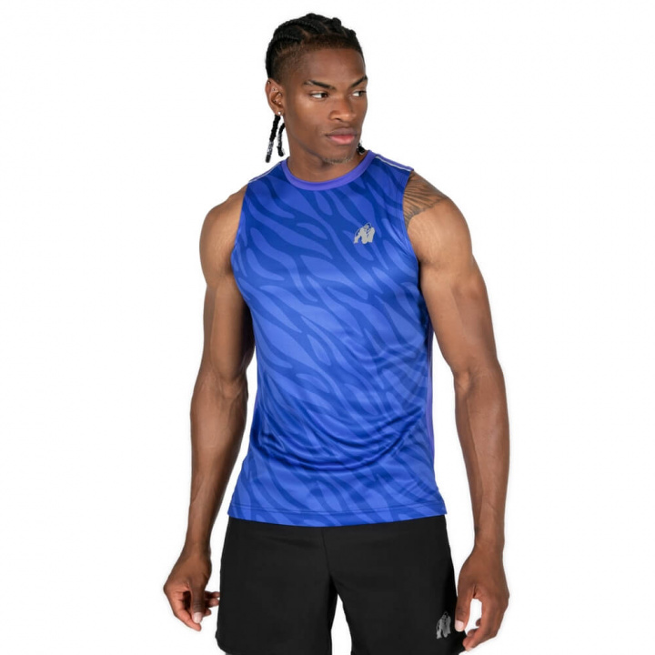 Washington Tank Top, blue, Gorilla Wear i gruppen Herreklær / Overdeler / Singleter hos Sportgymbutikken.no (GW-90139-300r)