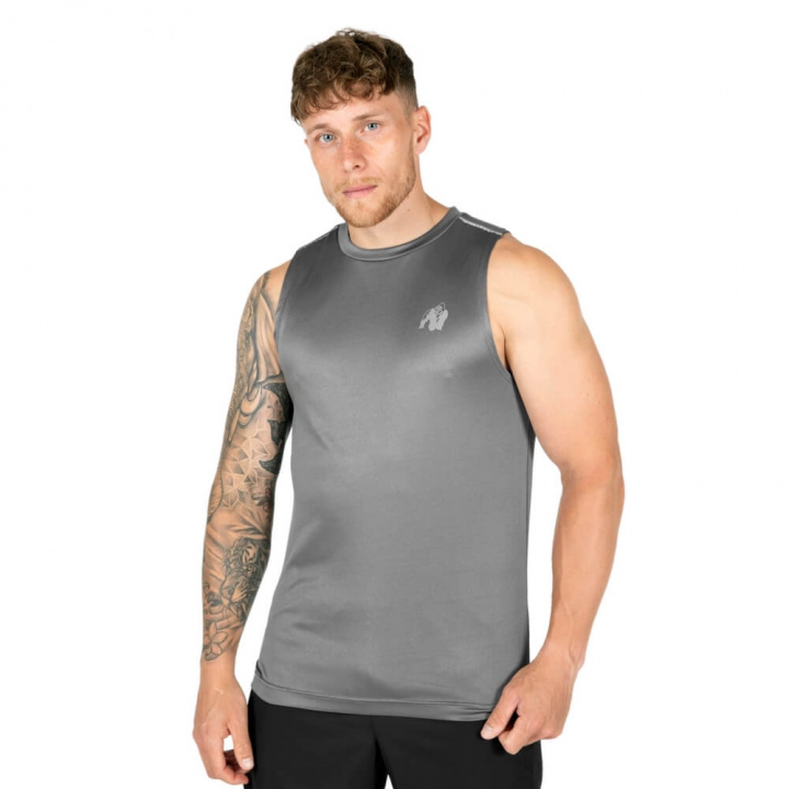 Washington Tank Top, grey, Gorilla Wear i gruppen Herreklær / Overdeler / Singleter hos Sportgymbutikken.no (GW-90139-800r)