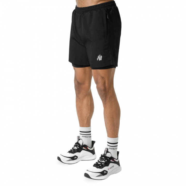 Lowell 2-In-1 Shorts, black i gruppen Herreklær / Bukser & Tights / Treningsshorts hos Sportgymbutikken.no (GW-90203-900r)