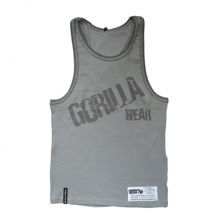 Sjekke Stamina Rib TankTop, grey, Gorilla Wear hos SportGymButikken.no