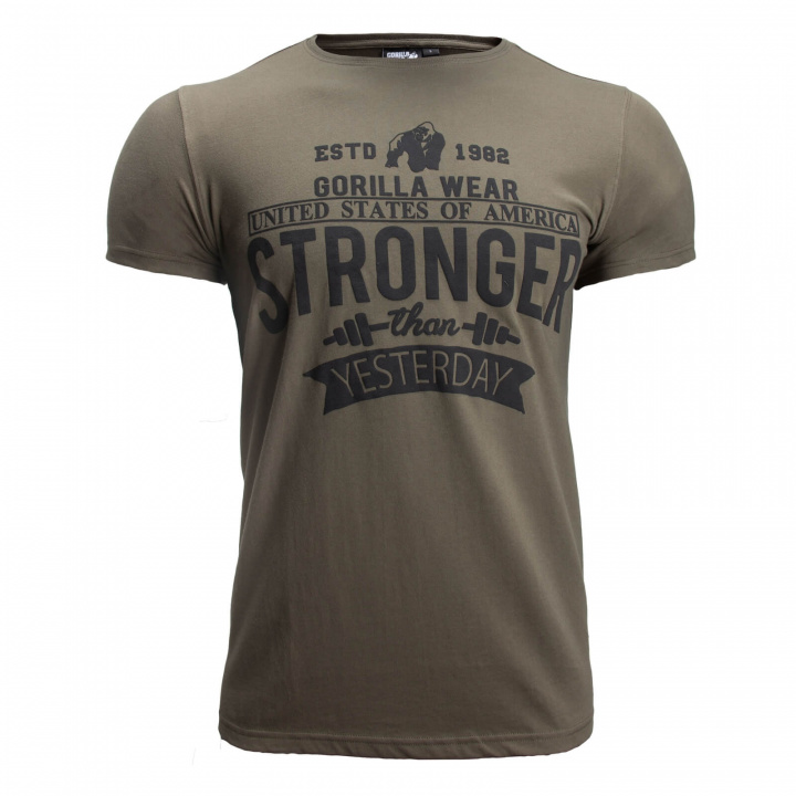 Sjekke Hobbs T-Shirt, army green, Gorilla Wear hos SportGymButikken.no